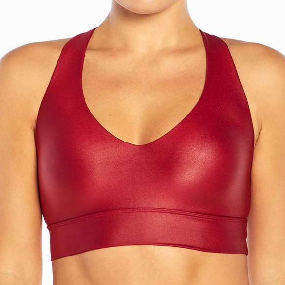 Rhubarb Red Sports Bra (S) & Legging (S) Matching Set-Cycle House by Marika NWT - Picture 2 of 9